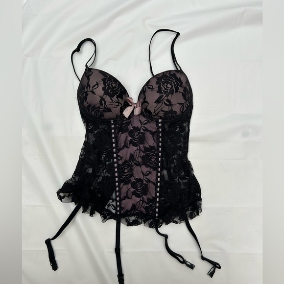 Black Lace Bodice Top - Picture 1 of 5
